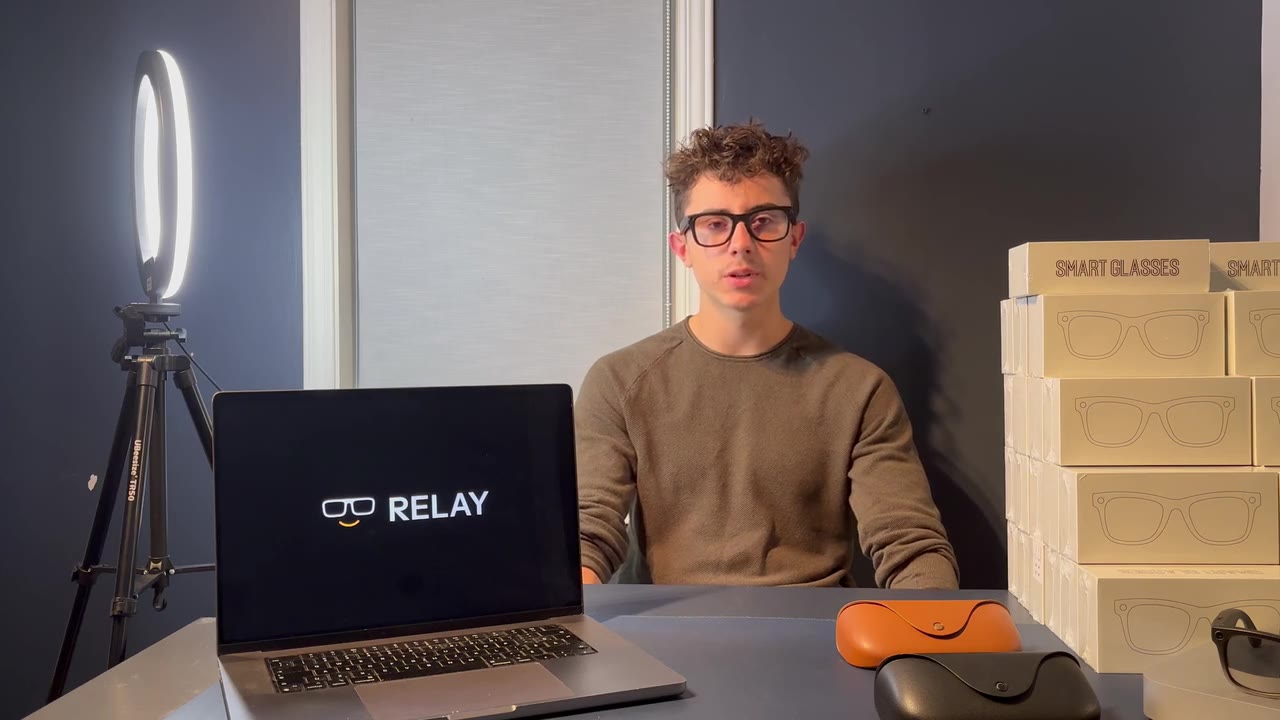 Alexis, who built Relay, at his desk.