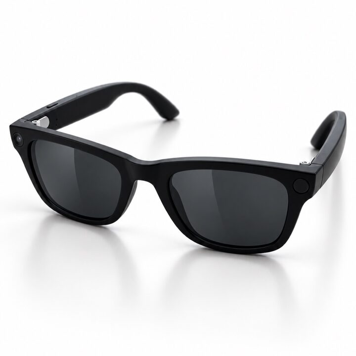 Relay One glasses, matte black frame, sun lenses